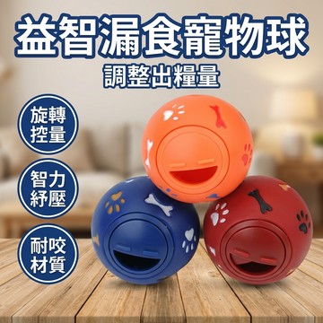 【台灣現貨】 益智漏食球 可旋轉開關漏食球 寵物玩具 耐咬 腳印圖案漏食球 狗狗玩具 抗憂鬱玩具 橡膠玩具