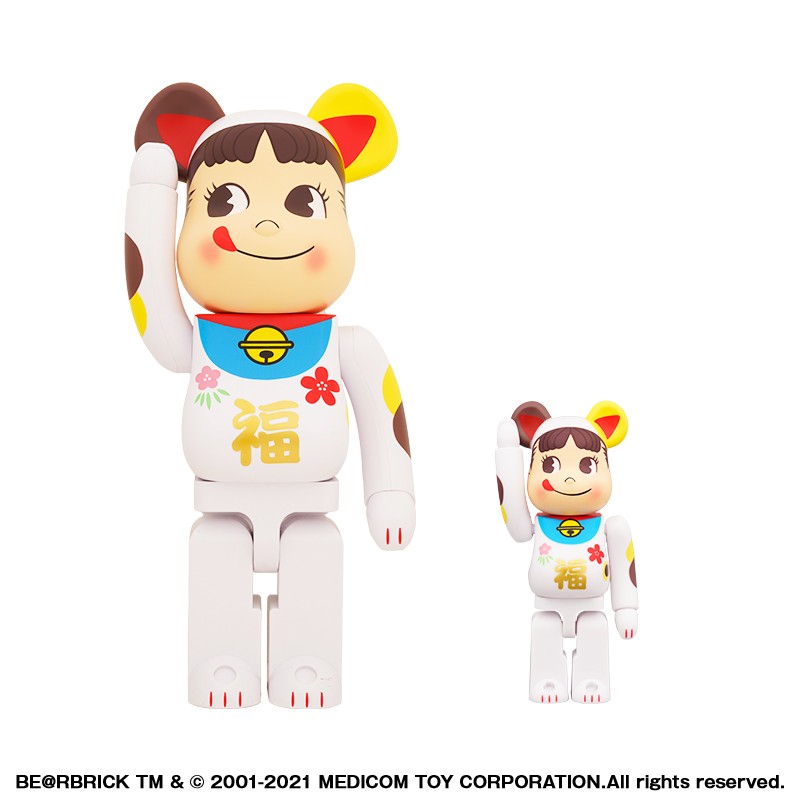 正規店 新品未開封 1000％ BE@RBRICK 招き猫 ペコちゃん 桃金メッキ