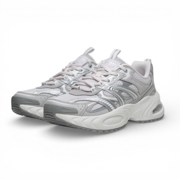 SKECHERS 休閒鞋 UNO RYZE 白灰銀 記憶鞋墊 老爹鞋 女 177606LTGY