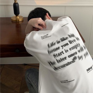 純棉白色t恤男夏季薄款五分袖上衣慵懶風美式潮牌vintage休閑短袖