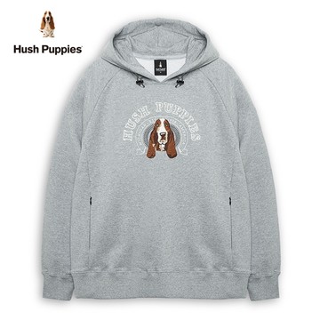 Hush Puppies 帽T 男裝放射圖騰立體狗寬鬆版帽T