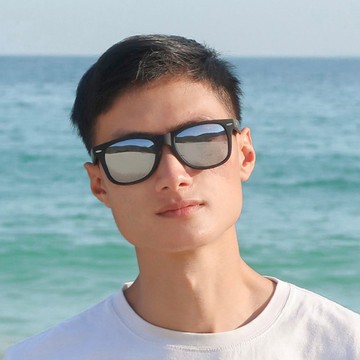 【免運費】Arthur 偏光銀色鏡面墨鏡 - 香港原創