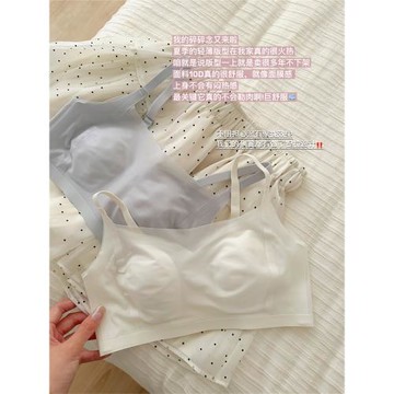 10D顯瘦 冰感內衣女薄款大胸顯小夏季超薄款軟提拉型兔耳朵文胸罩