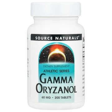 Source Naturals, 運動系列，γ-谷維素，60 毫克，200 片