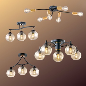 多款造型半吸頂燈 01-23601、23602、23603、23604