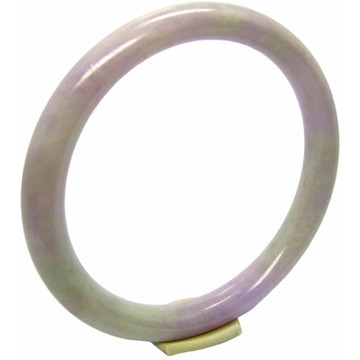 【小樂珠寶】翡翠手鐲圓骨鐲濃烈紫霞仙女天然A貨玉鐲(手圍17.6號 內徑55.3mm V769)