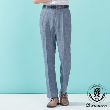 【BARONECE】商務質男品味打摺西褲_藍色(517128-08)