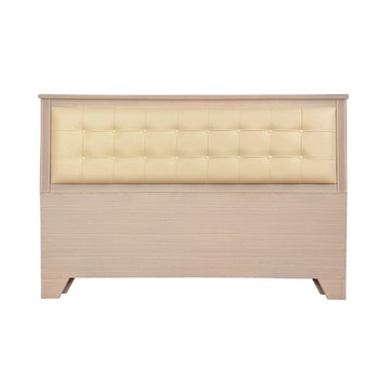 ASSARI-貴妃皮墊床頭片(雙人5尺)白橡