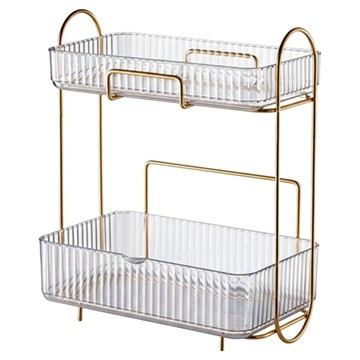 Marvel In Home 高級化妝品雙層收納架 小號 26.5 x 16.5 x 32cm  1個  透明色