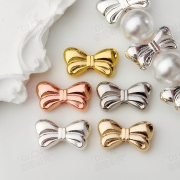 ADJ1316【單品滿5件送1件】14K包金色保色 配件 diy 飾品隔珠手鍊手繩編織通孔串珠古法金蝴蝶結