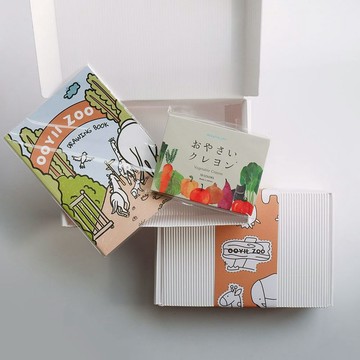 【mizuiro】蔬菜製無毒環保蠟筆 (10色)及塗鴉著色本禮盒(附提袋)