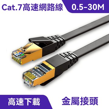 Cat.7 高速網路線 網路線｜金屬接頭、高速下載