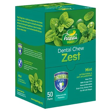 happi Doggy 纖嚼無穀健齒棒 M號50支 低敏 長效潔牙  薄荷  1盒