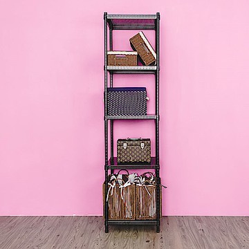 dayneeds 沖孔 45x45x180cm五層收納架(烤漆黑) 層架/置物架/儲藏架