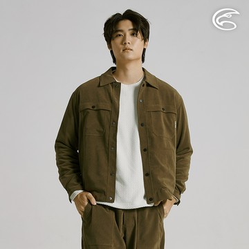 ADISI 男燈芯絨超撥雙層保暖外套 AJ2521067 橄綠 (M-3XL)