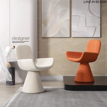 休閒椅 椅子 凳子 梳妝椅 接待椅 網紅椅 化妝椅 餐椅 臥室現代旋轉化妝梳妝椅子簡約美容院靠背美甲梳妝臺奶油餐桌椅 免運 開立發票