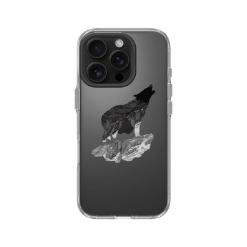 iPhone 16 Pro Clear 透明 - Animal Silhouette / 動物剪影 - 狼嚎