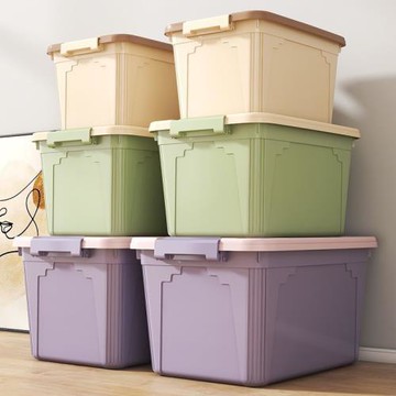 奶油風收納箱大容量超厚特大加大號家用學生書本衣服被子儲物箱