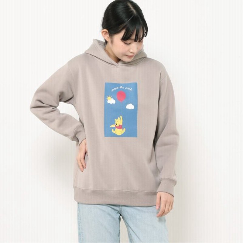 Disney ディズニー 裏起毛プルパーカー サンド M L 通販 Lineポイント最大get Lineショッピング