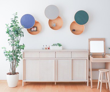 旭川家具 大雪木工 moon 壁掛收納