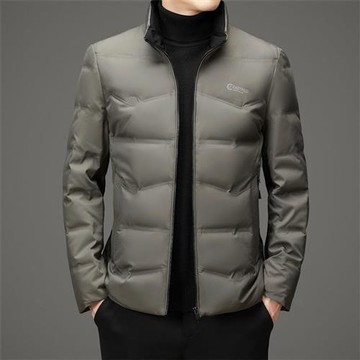 【巴黎精品】真 羽絨90%白鴨絨 羽絨外套鴨絨夾克-商務立領短版羽絨外套男外套5色a1is30