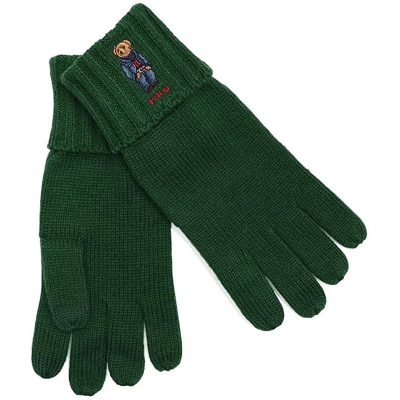 POLO RALPH LAUREN (ポロラルフローレン) US 手袋 ニットグローブ POLO GLOVE BEAR ICON GREEN  8ErZJoXtdA, 財布、帽子、ファッション小物 - aslanmoden.at