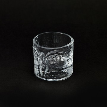 稀奇藝術玻璃杯男士威士忌杯天使浮雕whisky杯冷水杯