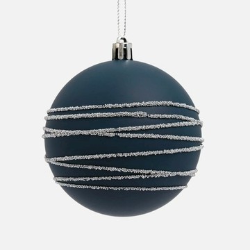 伊登圓形吊飾8cm 米珠深藍