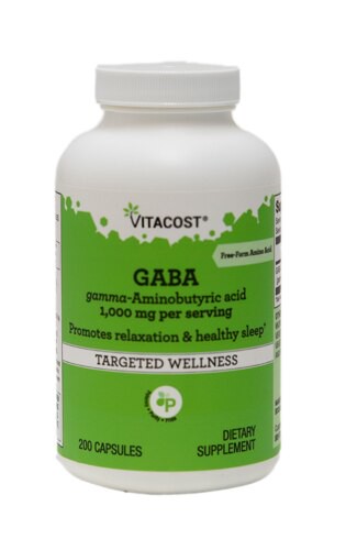 Vitacost GABA Gamma - Aminobutyric Acid 1000 mg per serving - 200 Capsules