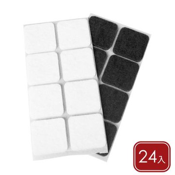 《GHIDINI》毛氈桌椅腳墊24入-方2.5cm-- 防滑墊 桌腳墊 椅腳墊