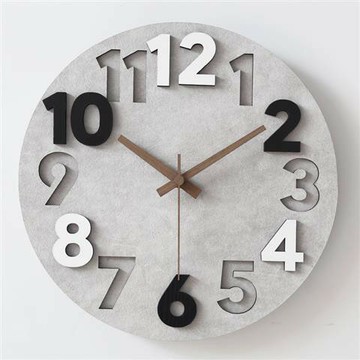 北歐輕工業風 水泥掛鐘 靜音掛鐘 羅馬灰水泥掛鐘 時鐘 牆面裝飾 居家佈置 北歐風時鐘掛鐘