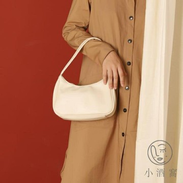 側背腋下包女法棍包簡約手提中古包包 雙11全館免運