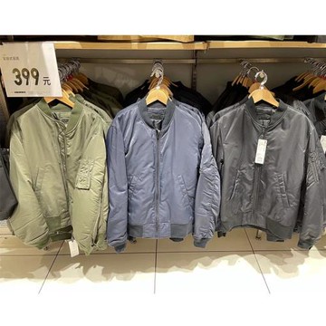 男裝/女裝 情侶款軍旅式飛行員茄克休閑立領棒球服夾棉外套棉衣冬