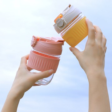 小胖玻璃杯女便攜夏天簡約帶吸管泡茶杯韓版可愛創意ins咖啡杯子