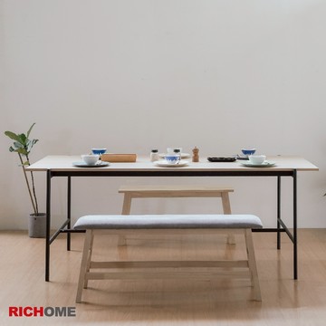 RICHOME 200*95CM大桌面工作桌 辦公桌 家用簡約電腦桌 長工作桌 工業風會議桌 洽公桌餐桌 TA475