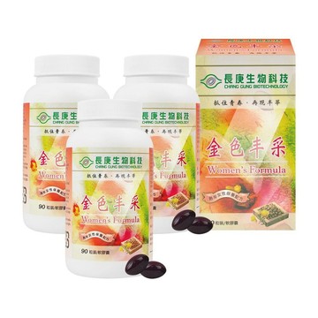 長庚生技 金色丰采軟膠囊 90粒/瓶 (3瓶)