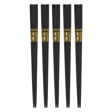 日安工坊 黑檀筷5雙 天然原木筷子組  黑檀  1組