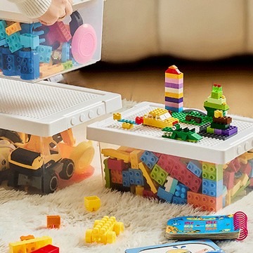 可層疊樂高積木玩具收納箱-小款-3入 單一規格