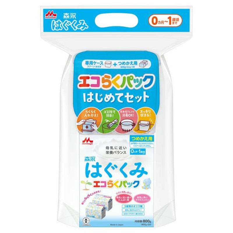 0ヵ月から】森永 乳児用ミルク はぐくみ エコらくパック はじめてセット 森永乳業 粉ミルク 通販 LINEポイント最大0.5%GET |  LINEショッピング