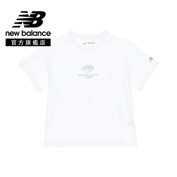 【New Balance】 NB 童裝短袖上衣_中性_白色_7EG2403WWT
