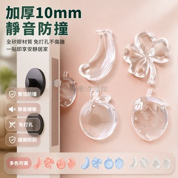 台灣出貨✨ 門把防撞貼 卡通硅膠保護墊 冰箱櫃門緩衝墊 牆面防撞貼 靜音門後貼 圓形透明款