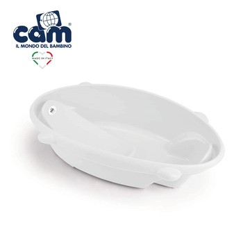 【預購2026/01/31到貨】cam義大利全方位嬰幼兒浴盆/澡盆-天鵝白 F-C095-U02-00-FF