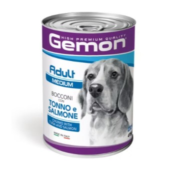 【福利品商品】Gemon 啟蒙 主食狗罐, 鮪魚 + 鮭魚, 415g, 24個