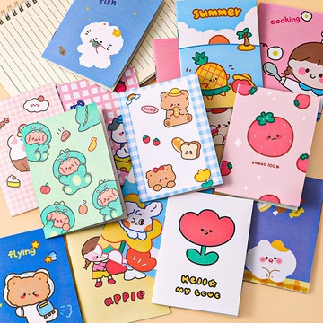 台灣現貨⭐韓系小本 卡通記事本 隨身本 筆記本 幼兒園 學生禮物 獎勵 日記本 口袋本 橫線筆記本 計算紙 可愛笔记本
