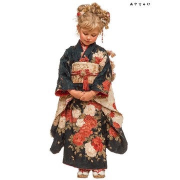 【12月新品4】07-114-0104 人物貼紙 和服復古