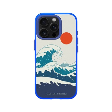 iPhone 16 Pro Clear 激光藍 - ilovedoodle (Lim Heng Swee) - Cat Landscape - Waves