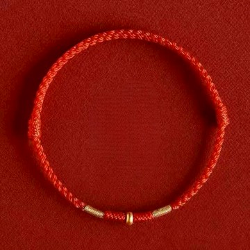 💝新年快樂🌠快速出貨【OCTOBER 16Th】999純金單環情侶撞色編織繩手鍊   開運 生日禮物 閨蜜禮物 情人節禮物 女友禮物 交換禮物 純銀手鍊 客製化禮物