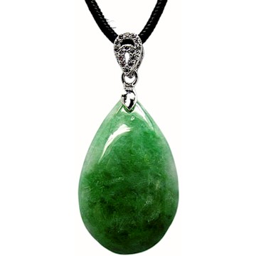 大胖圓綠水滴 天然A貨翡翠墜鍊玉墜子項鍊H14