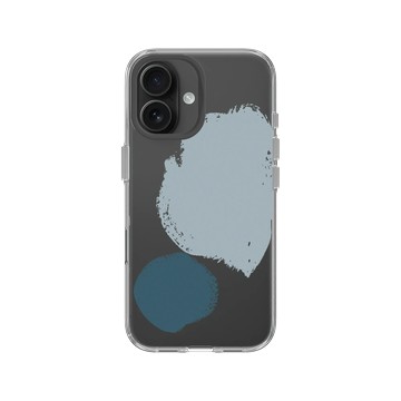 iPhone 16 Clear Case（相機按鈕） 透明 - Blob / 一團一團 - 蔚藍海沫