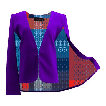 【富貴銅錢】經典紅白藍真絲蝴蝶褸外套 | 國潮港風新中式 | 時尚